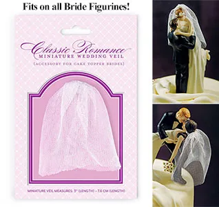 Miniature Cake Top Bridal Veil