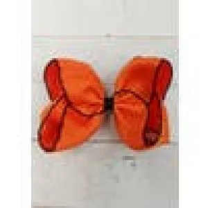 Orange with Black Moonstitch Bow