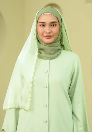 Organza Sulam Veil (Apple Green)
