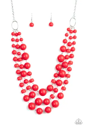 Paparazzi Everyone Scatter - Red Necklace