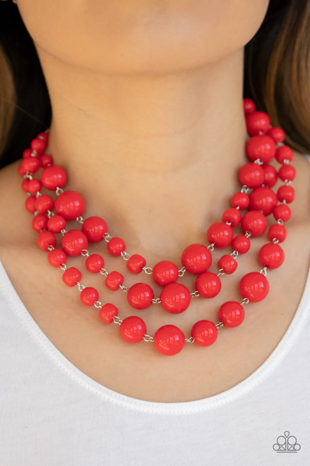 Paparazzi Everyone Scatter - Red Necklace