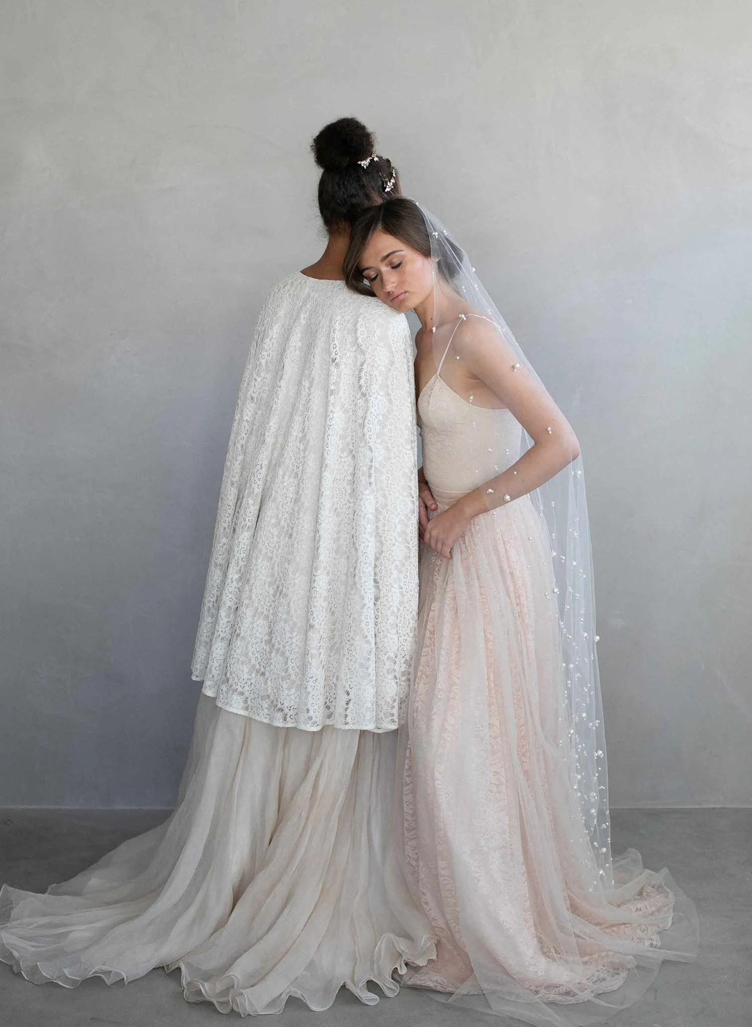 Pearl chapel train veil - Style #968