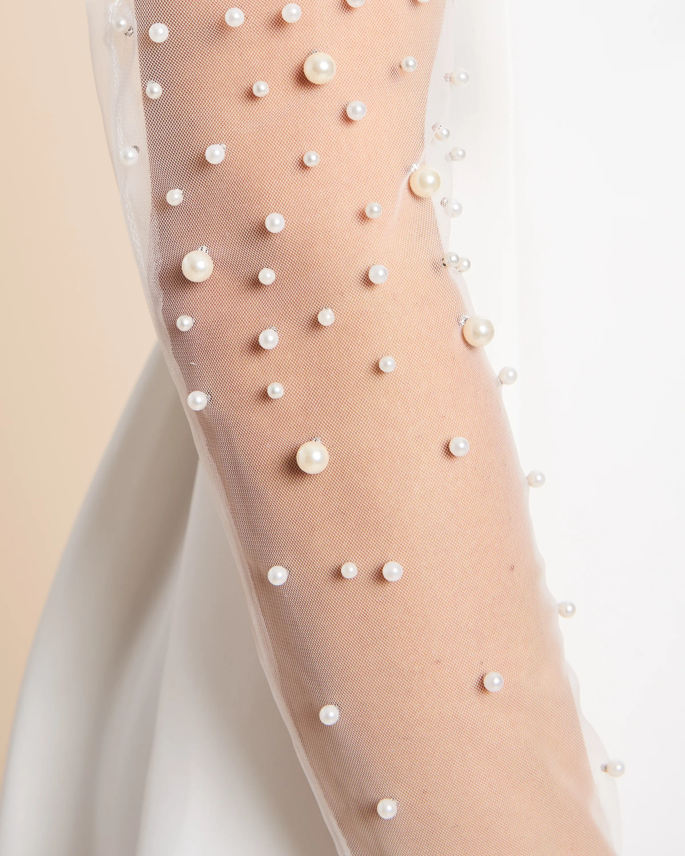 Pearl Long Bridal Gloves