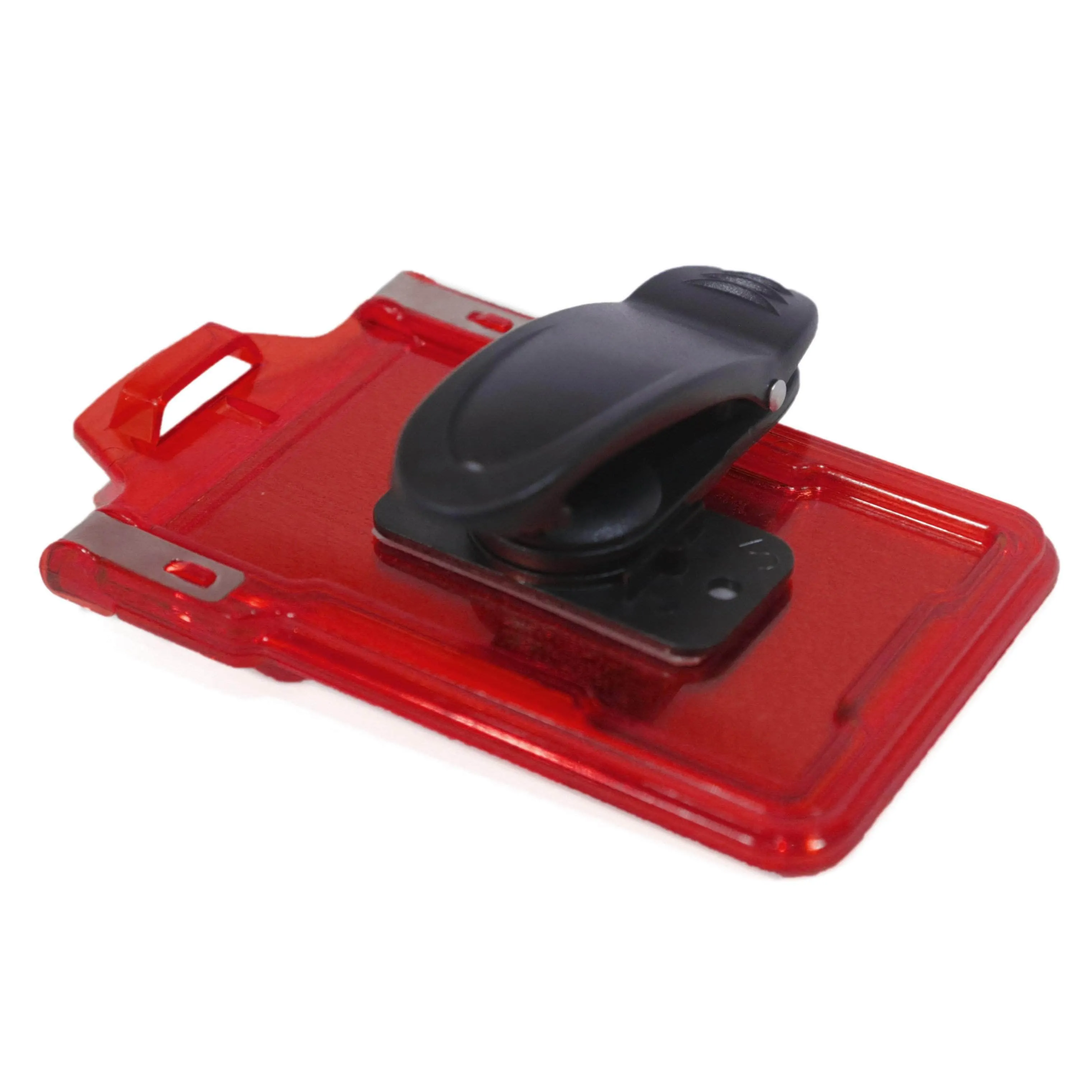 Secure Badge Holder Classic Vertical 1 ID Card Holder With Belt Clip