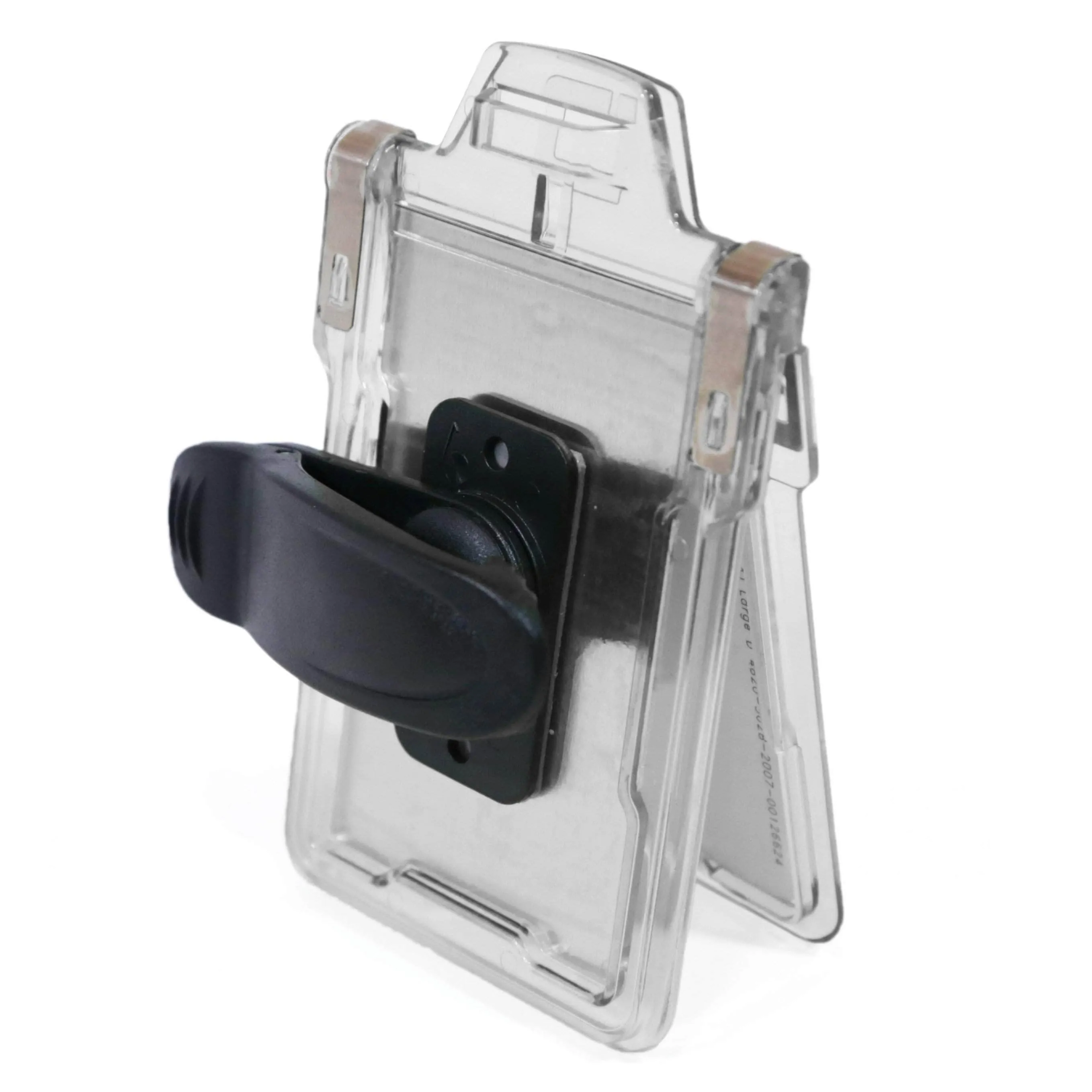 Secure Badge Holder Classic Vertical 1 ID Card Holder With Belt Clip