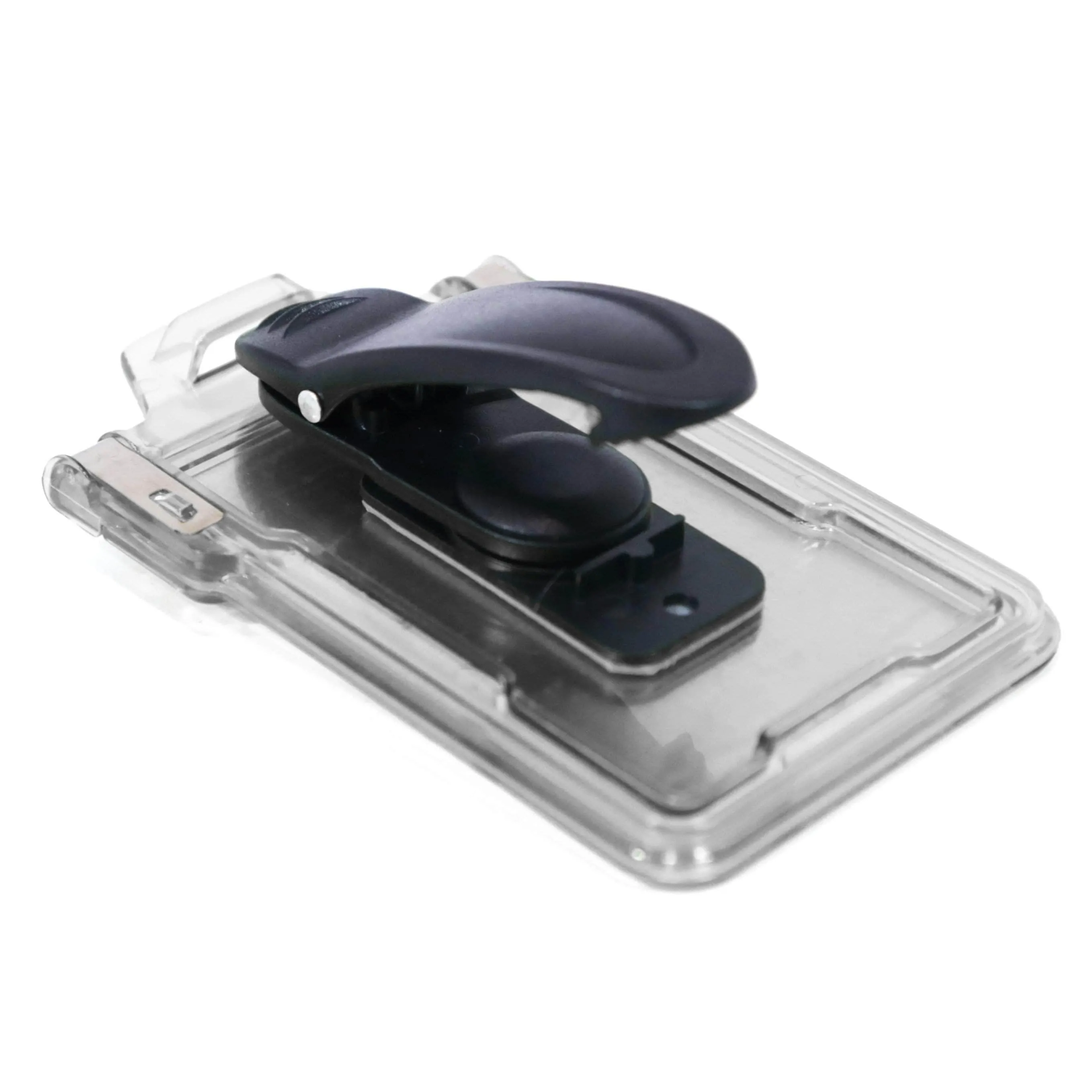Secure Badge Holder Classic Vertical 1 ID Card Holder With Belt Clip