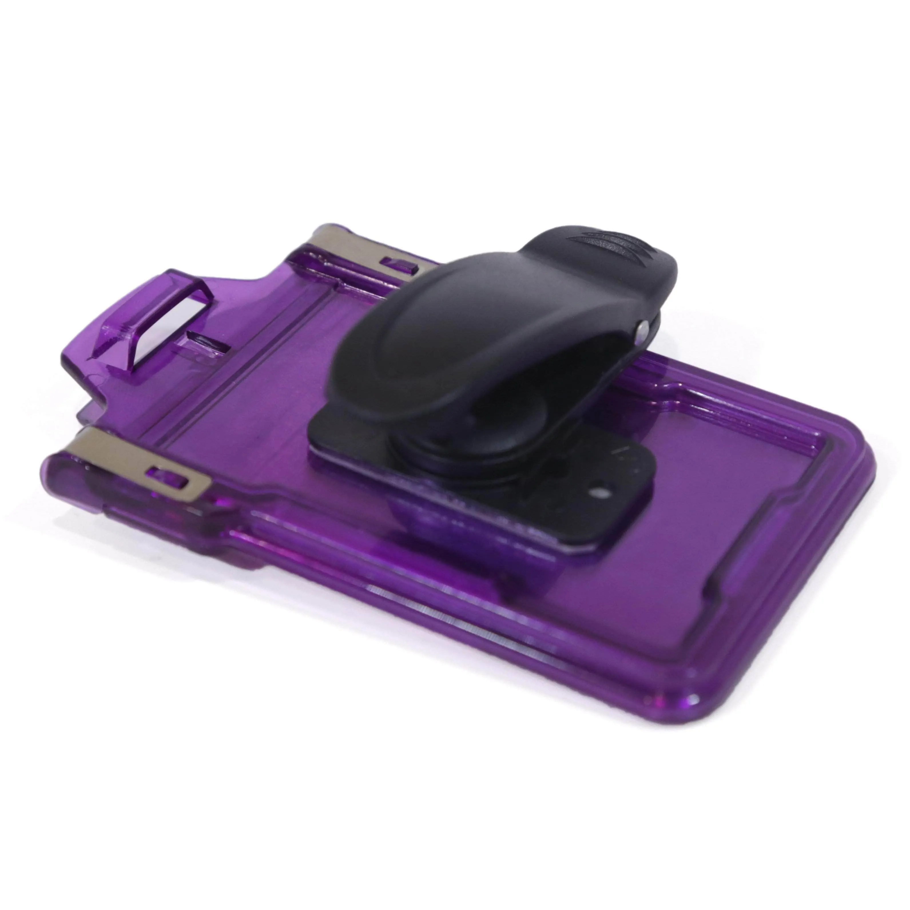 Secure Badge Holder Classic Vertical 1 ID Card Holder With Belt Clip