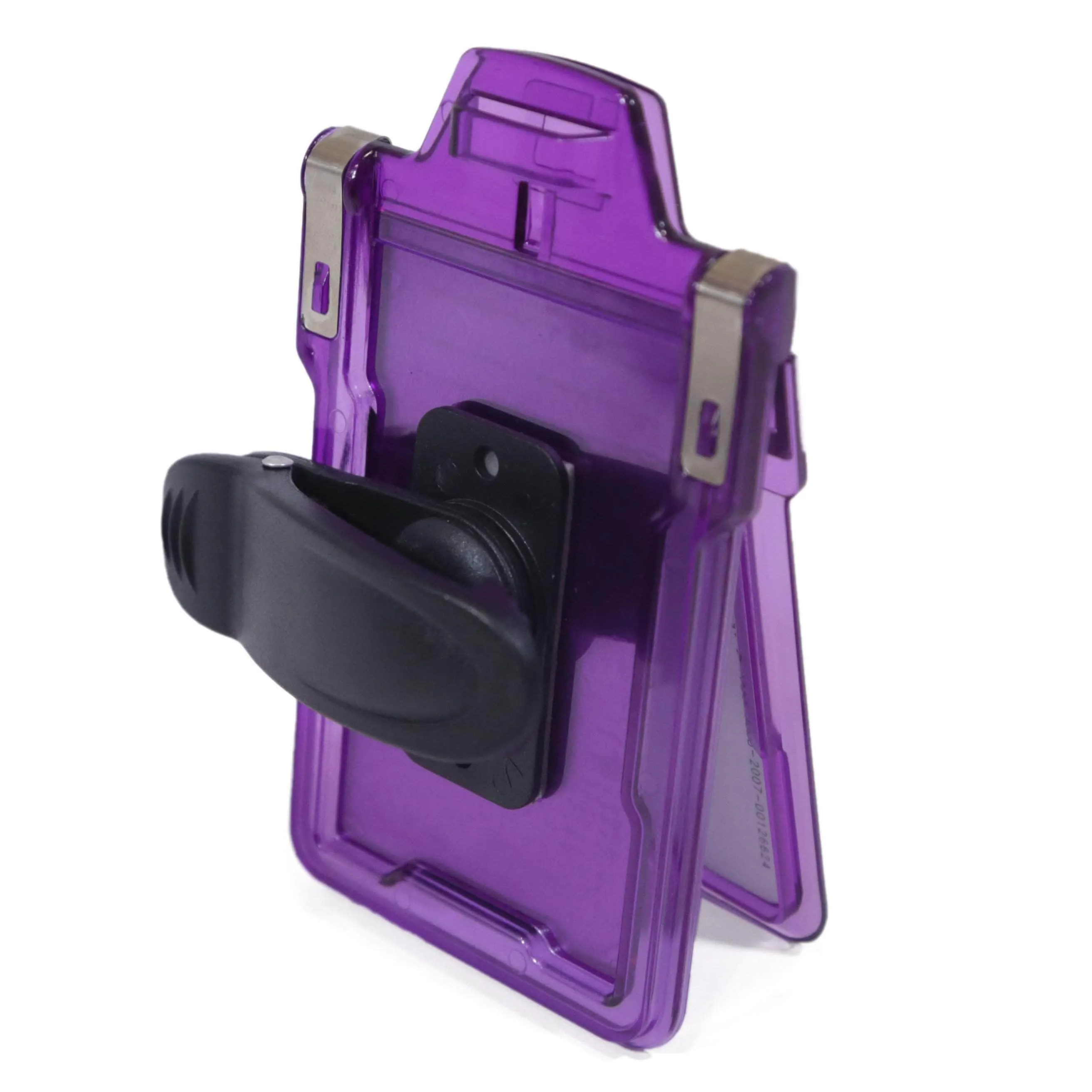 Secure Badge Holder Classic Vertical 1 ID Card Holder With Belt Clip