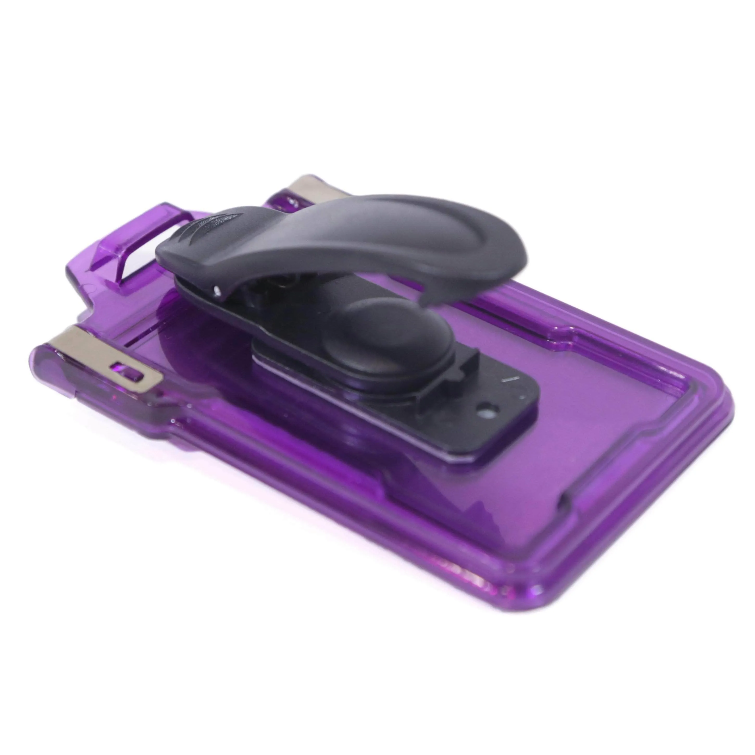 Secure Badge Holder Classic Vertical 1 ID Card Holder With Belt Clip