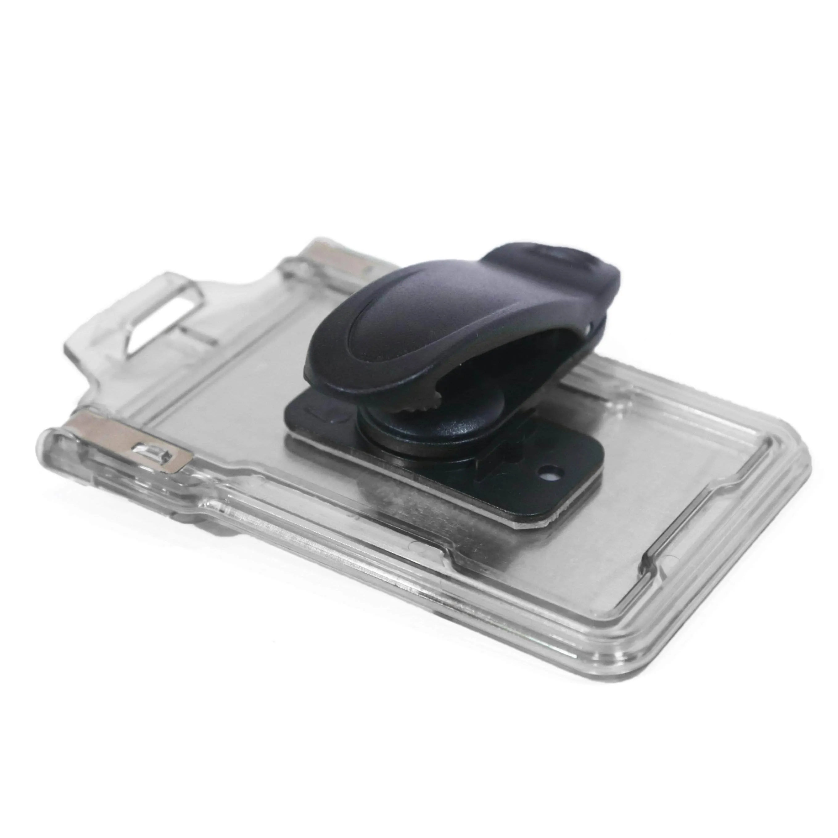 Secure Badge Holder Classic Vertical 1 ID Card Holder With Belt Clip