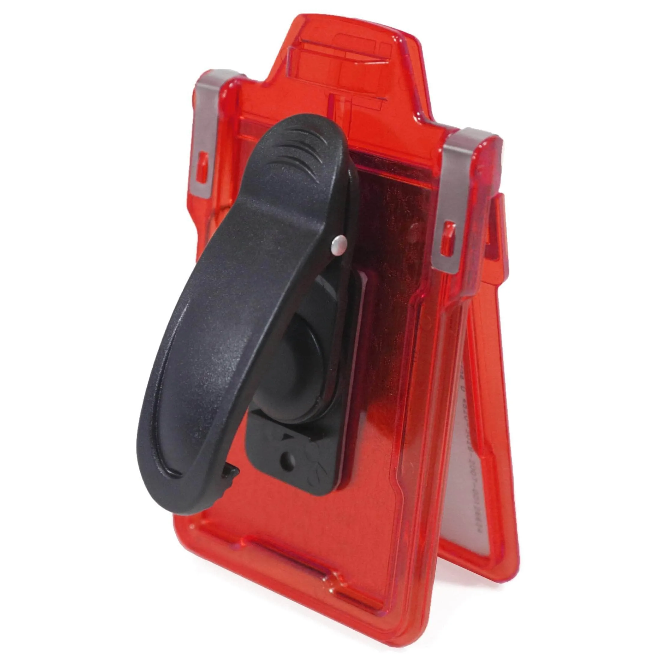 Secure Badge Holder Classic Vertical 1 ID Card Holder With Belt Clip