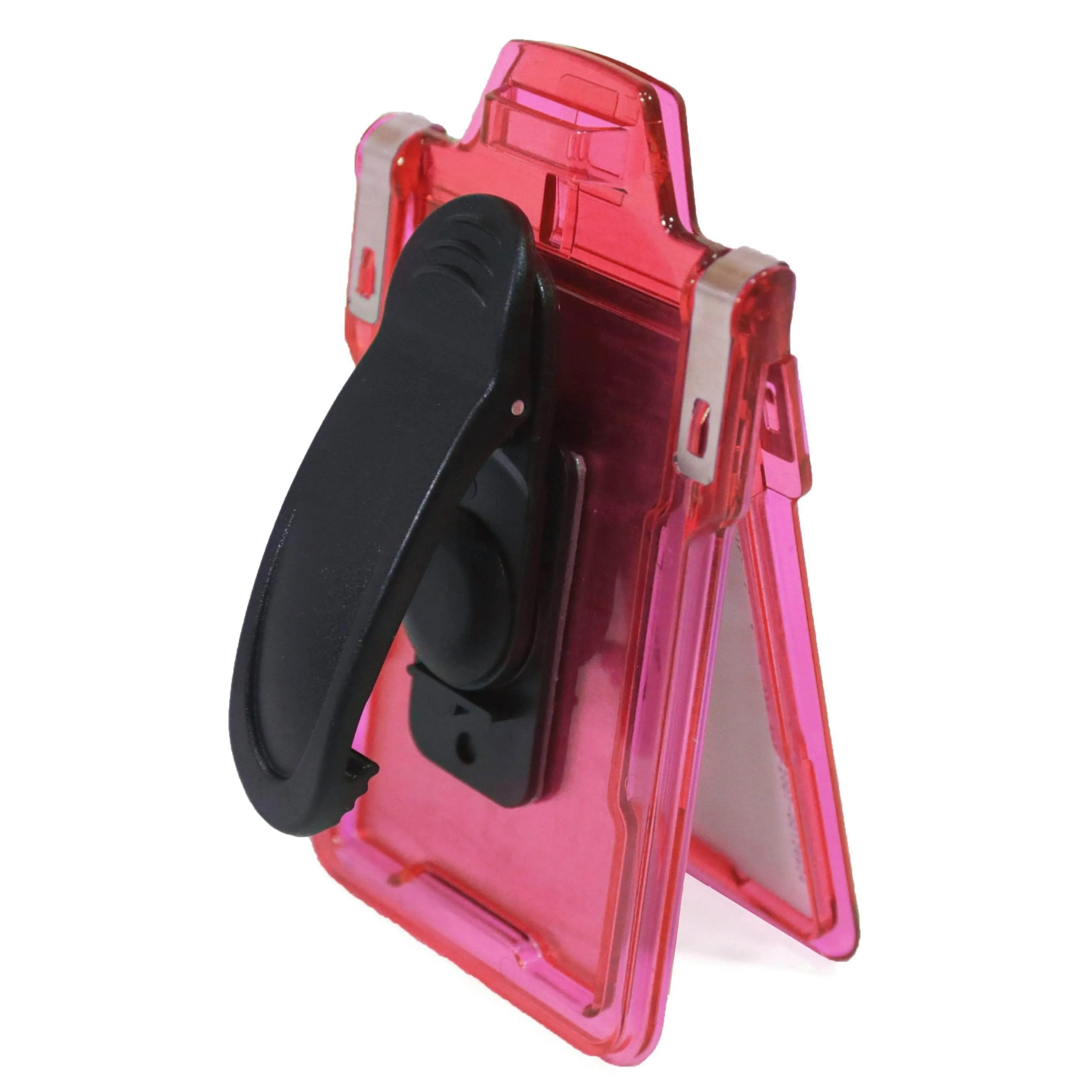 Secure Badge Holder Classic Vertical 1 ID Card Holder With Belt Clip