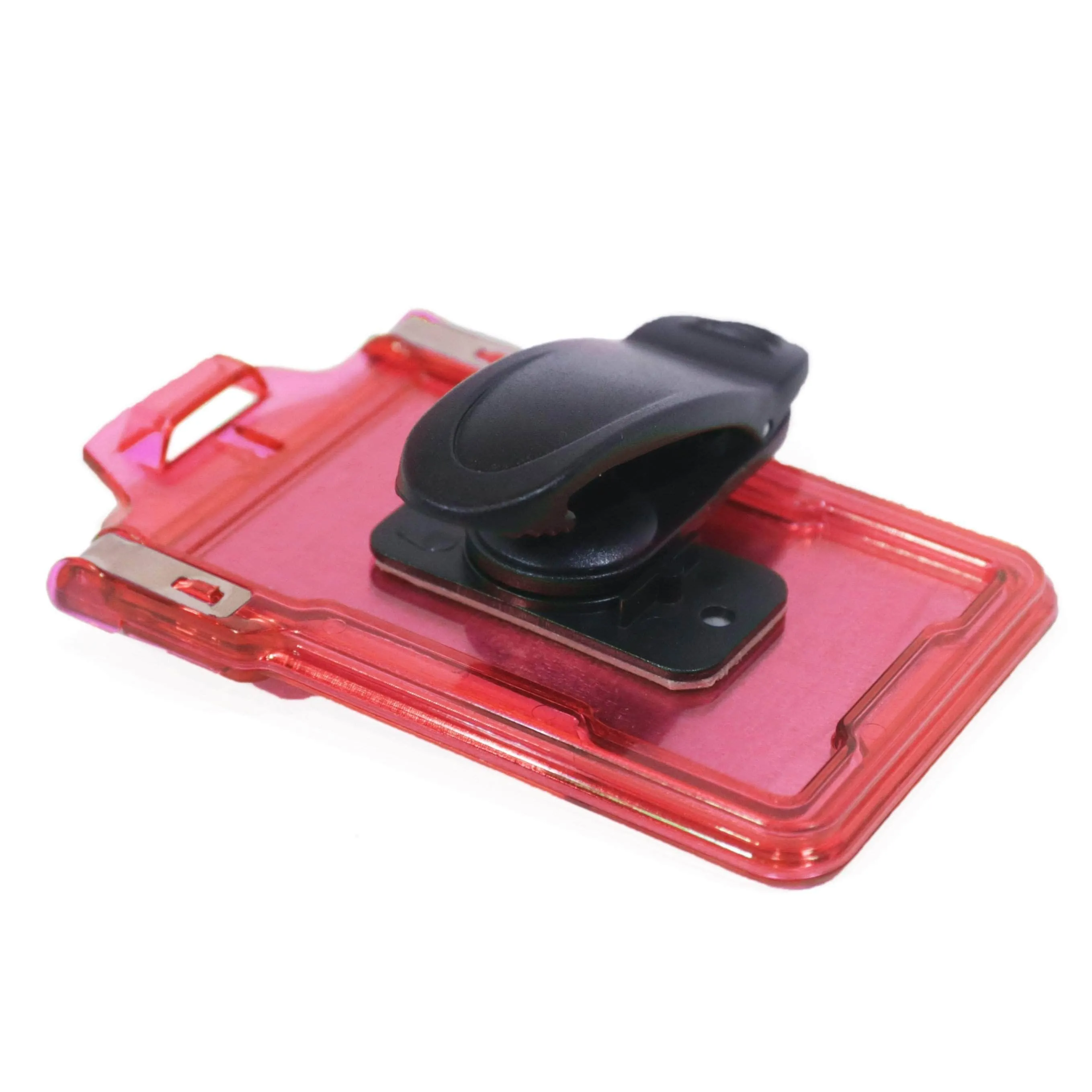Secure Badge Holder Classic Vertical 1 ID Card Holder With Belt Clip