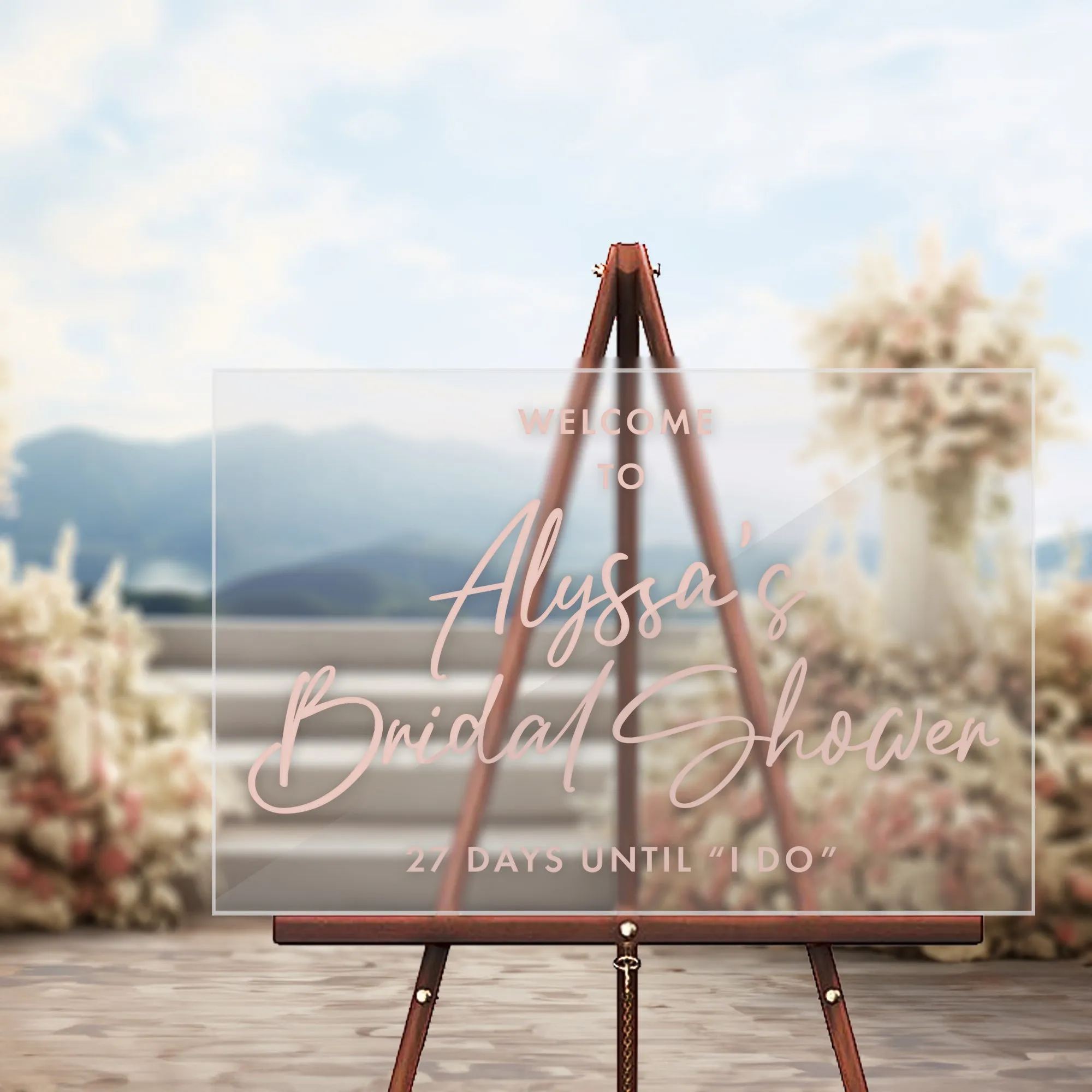 Strings Bridal Shower Welcome Sign