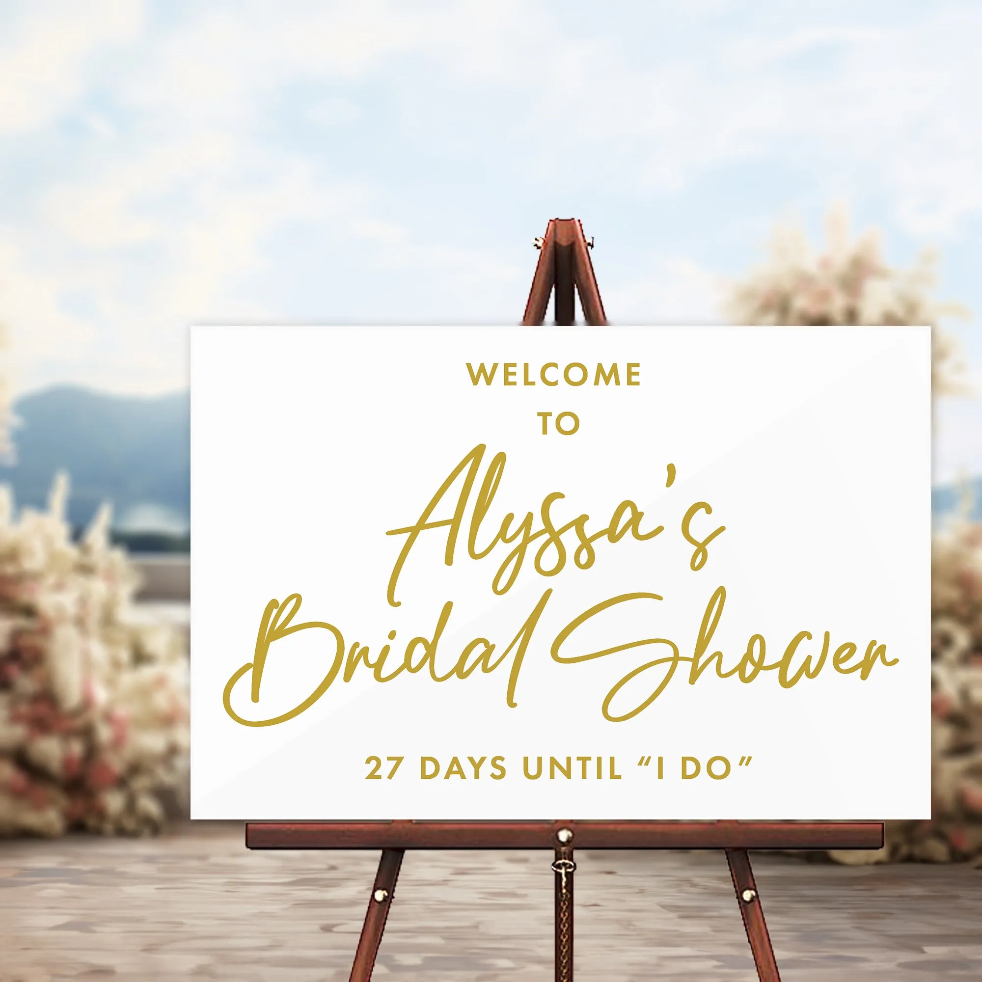 Strings Bridal Shower Welcome Sign