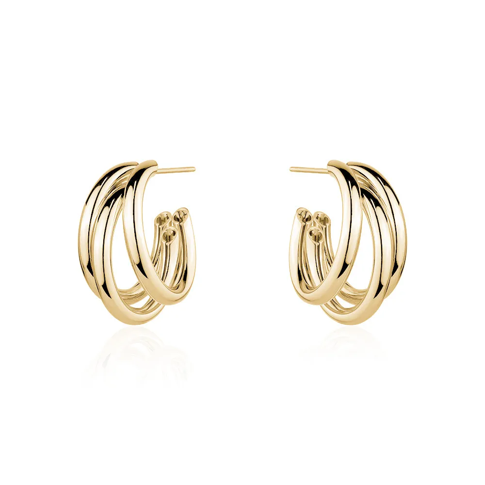 THREE TIER LAYERED BOLD HOOP