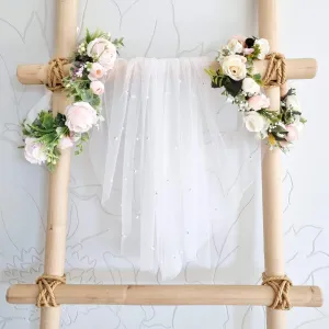 Veil decorated with beads