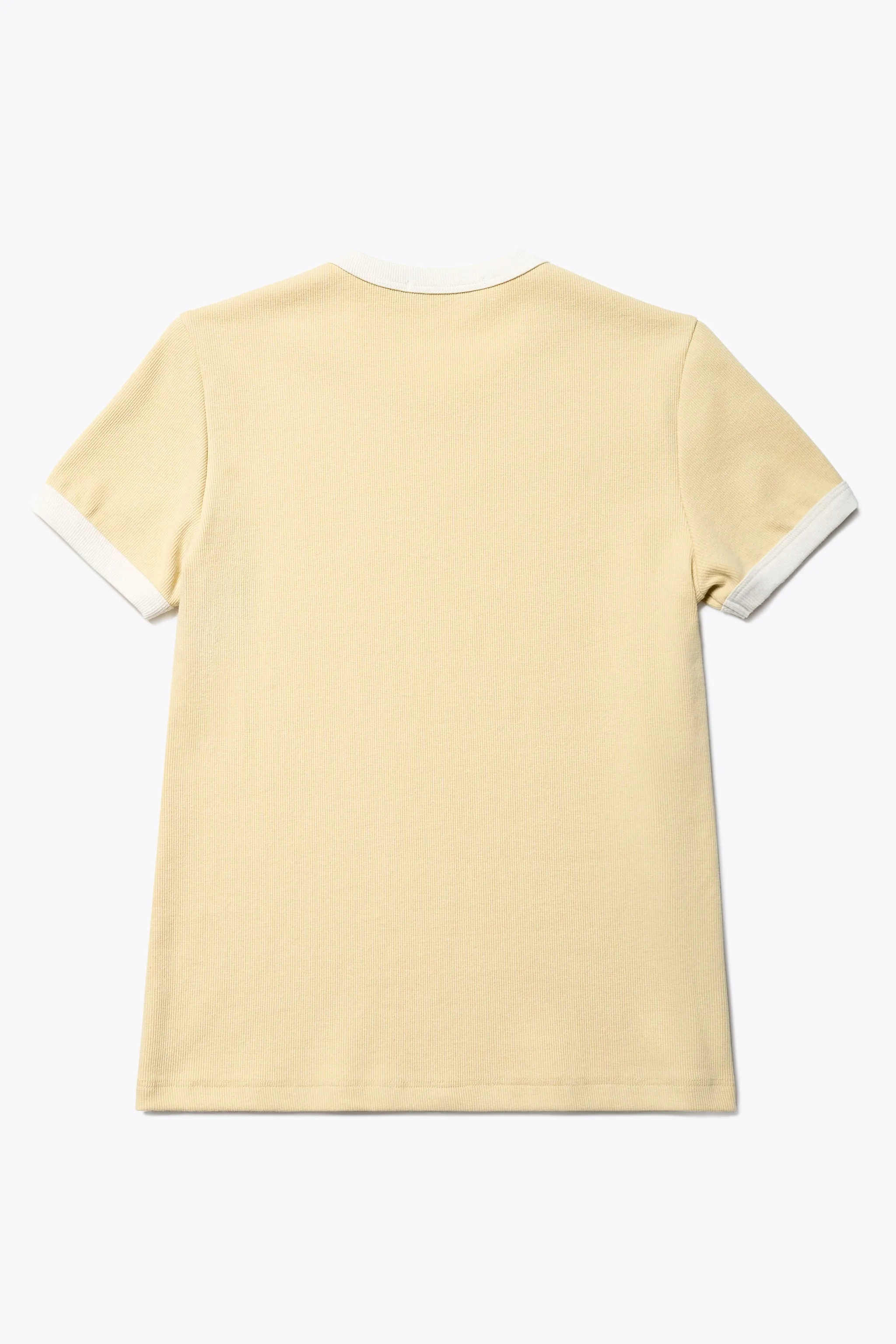Veil Rib Tee Butter/Ecru Bind