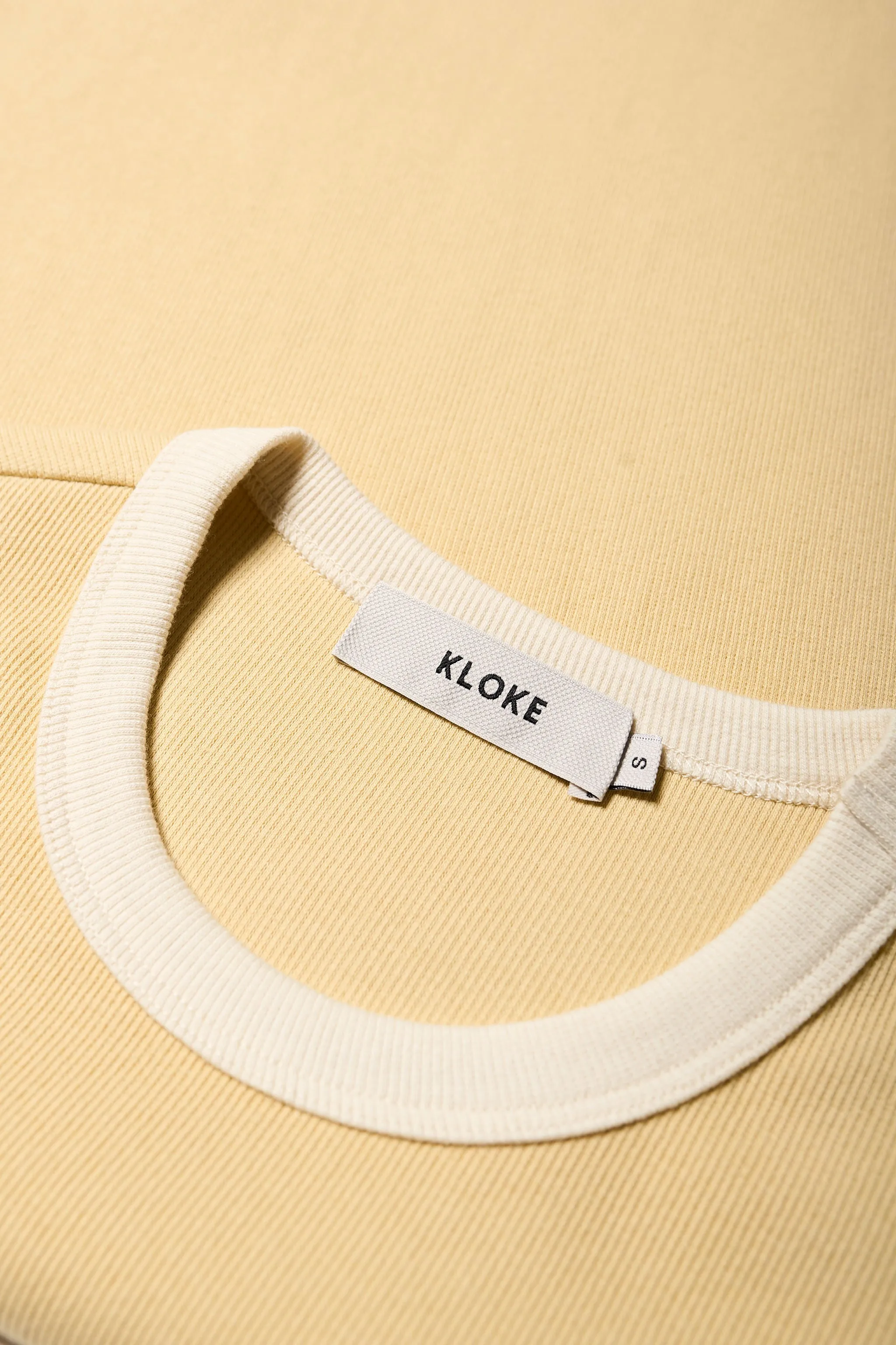 Veil Rib Tee Butter/Ecru Bind