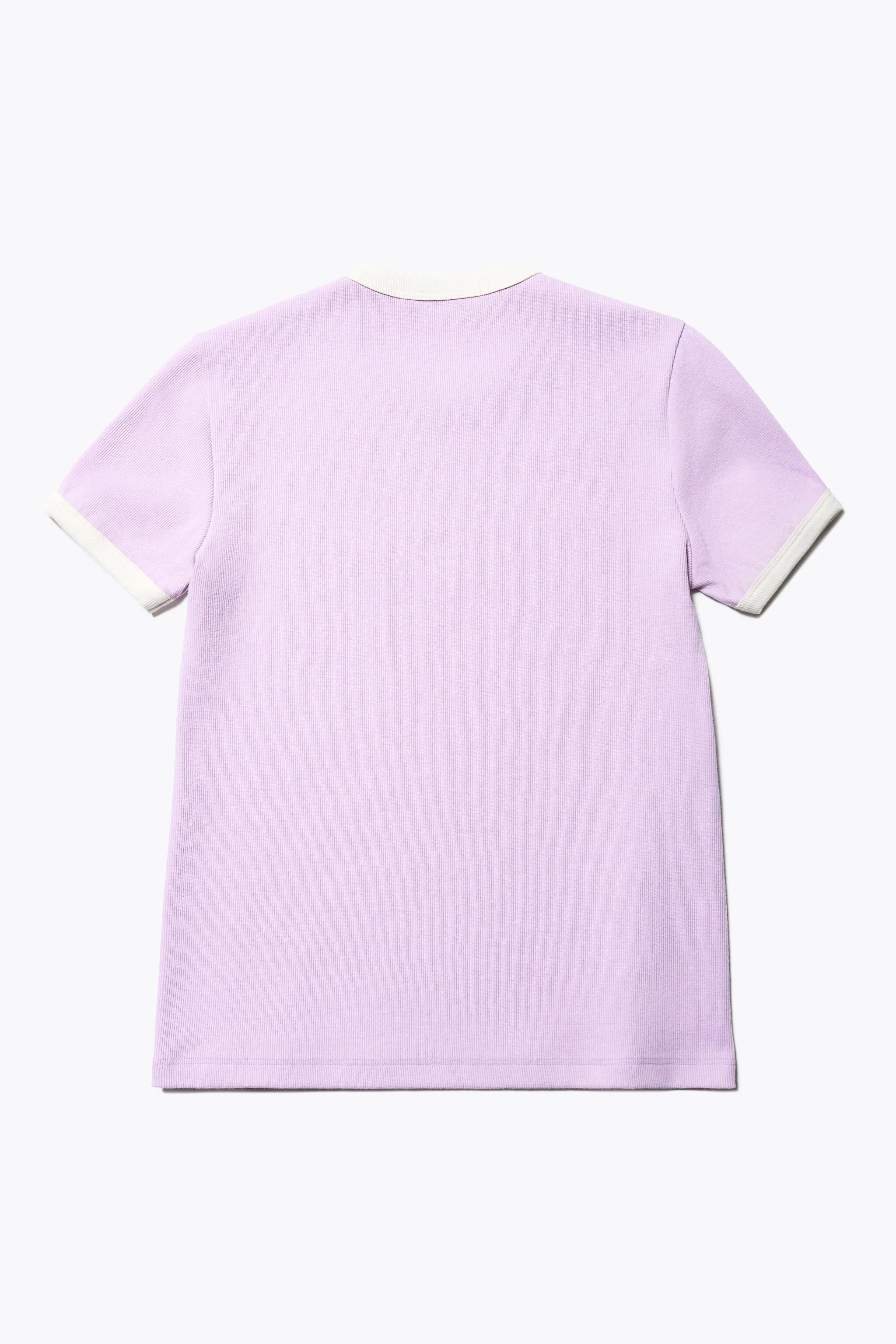 Veil Rib Tee Lilac/Ecru Bind