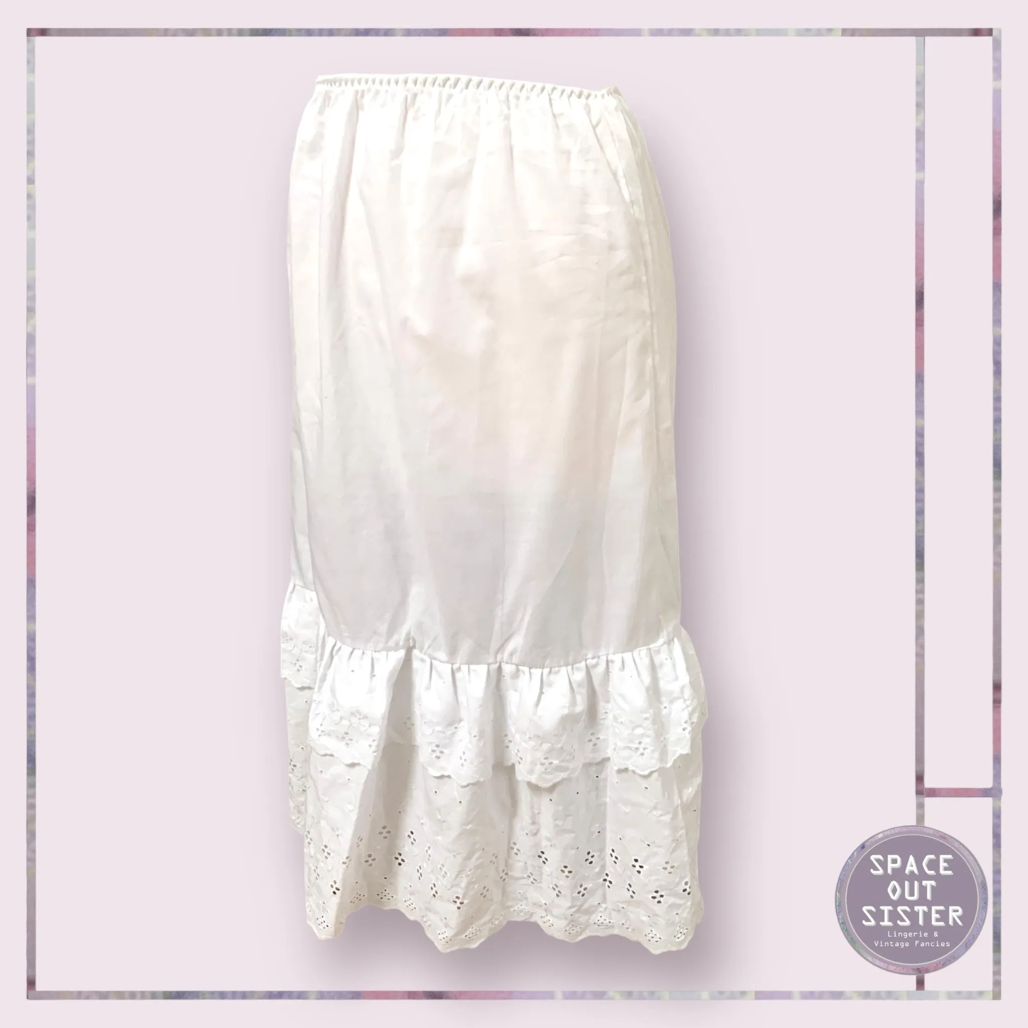 Vintage Cotton Two Tier Petticoat
