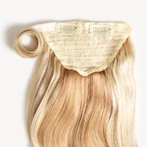 Warm Blonde Highlighted, 16" Clip-in Ponytail Hair Extensions, F60/27A | 120g