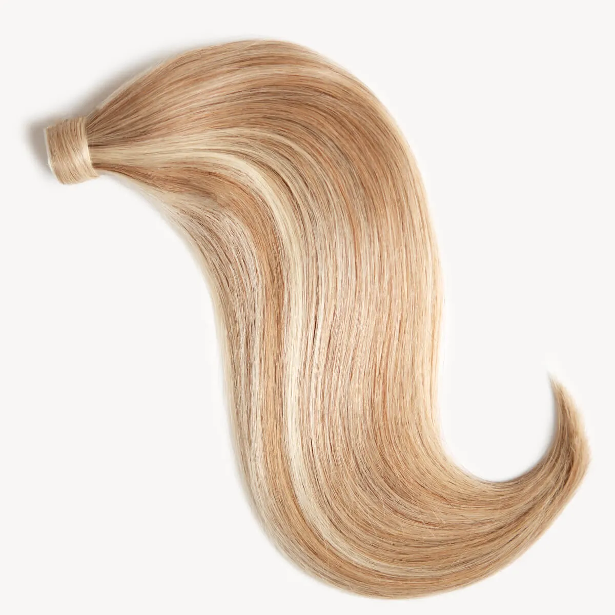 Warm Blonde Highlighted, 16" Clip-in Ponytail Hair Extensions, F60/27A | 120g