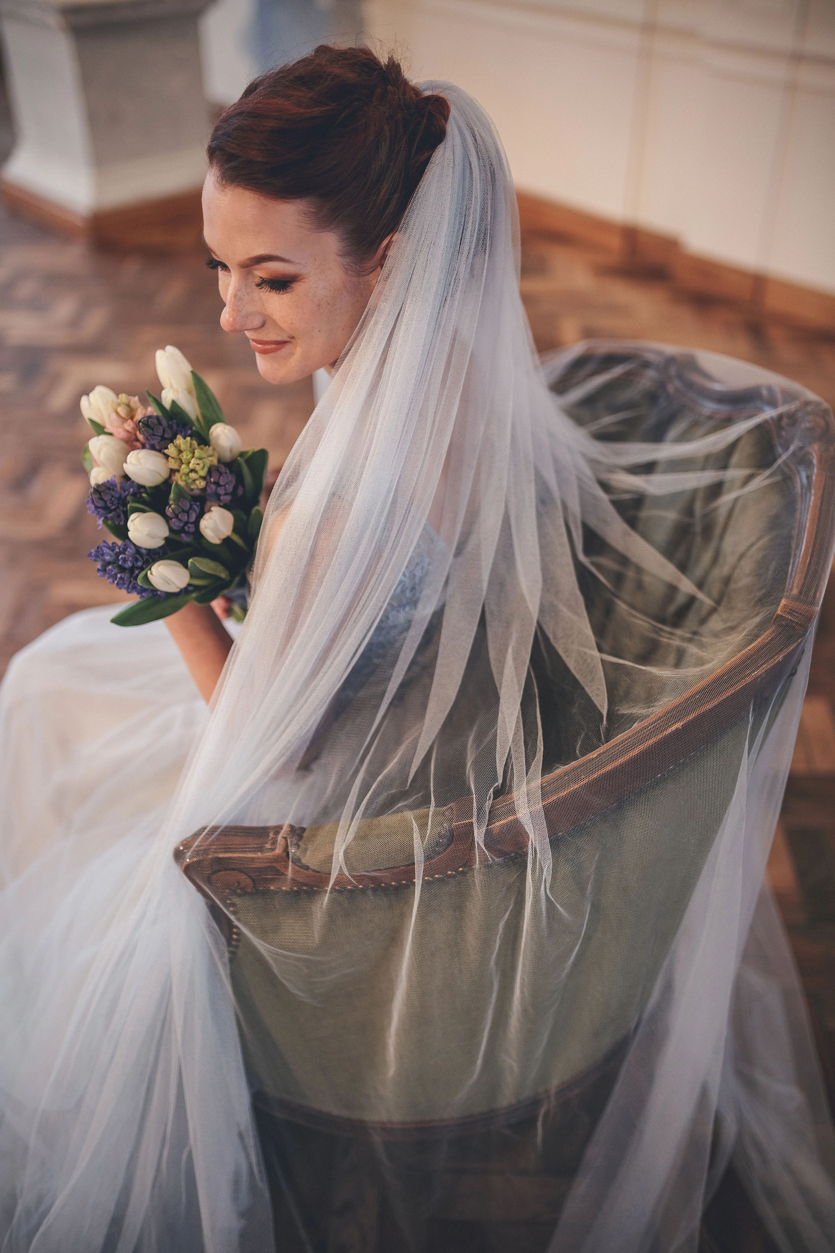 Wedding veil in custom color - EDMONDE