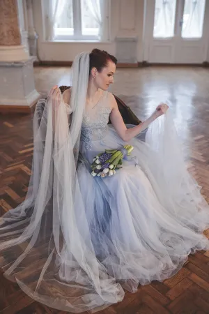 Wedding veil in custom color - EDMONDE
