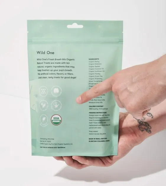 Wild One Organic Baked Dog Treats (Fresh Breath Mix)